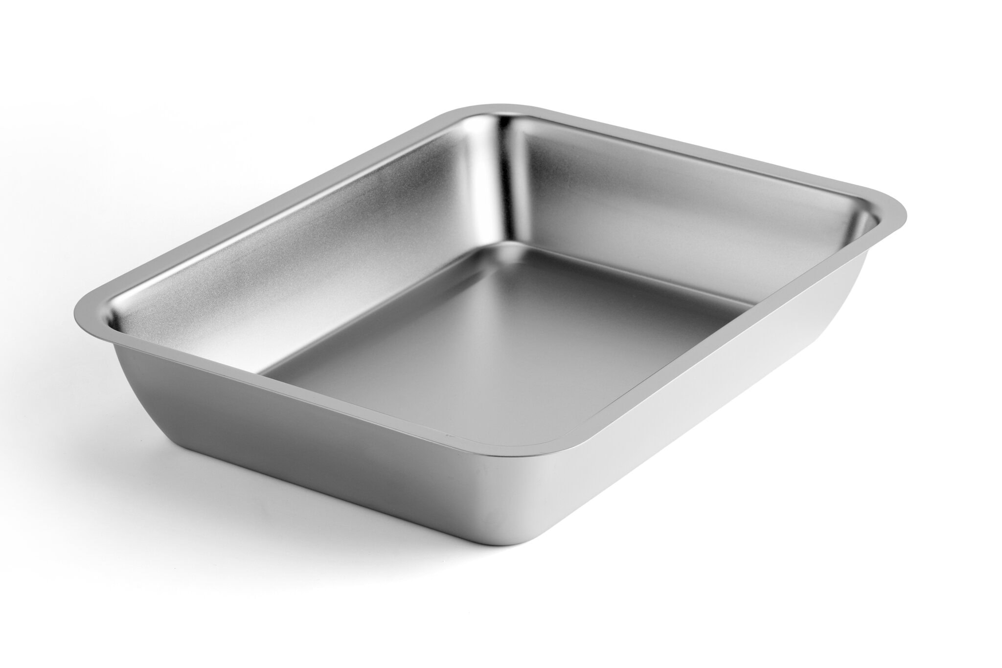 Durable stainless steel baking pan for professional and home use.