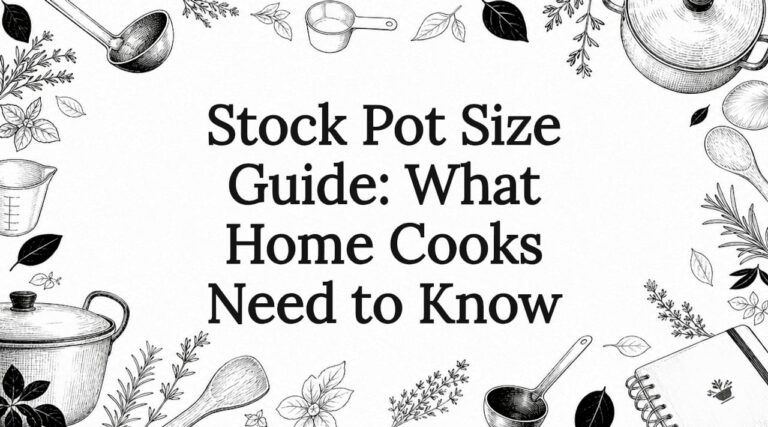 Guide to stock pot sizes for home cooking and kitchen essentials.