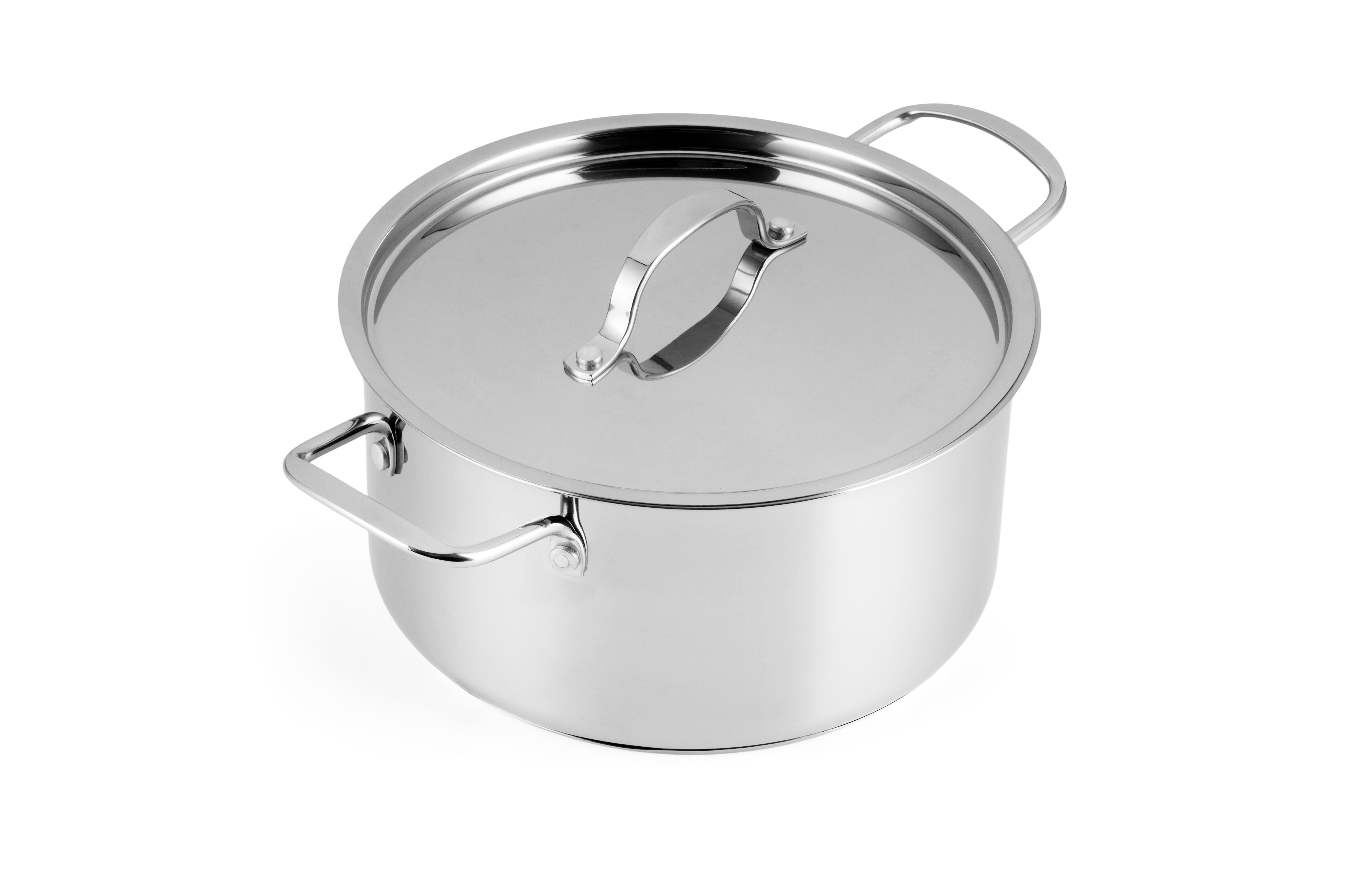 Stainless Steel Cooking Pot with Lid Stainless steel cooking pot with lid, ideal for professional and home kitchens. Durable, easy to cle.