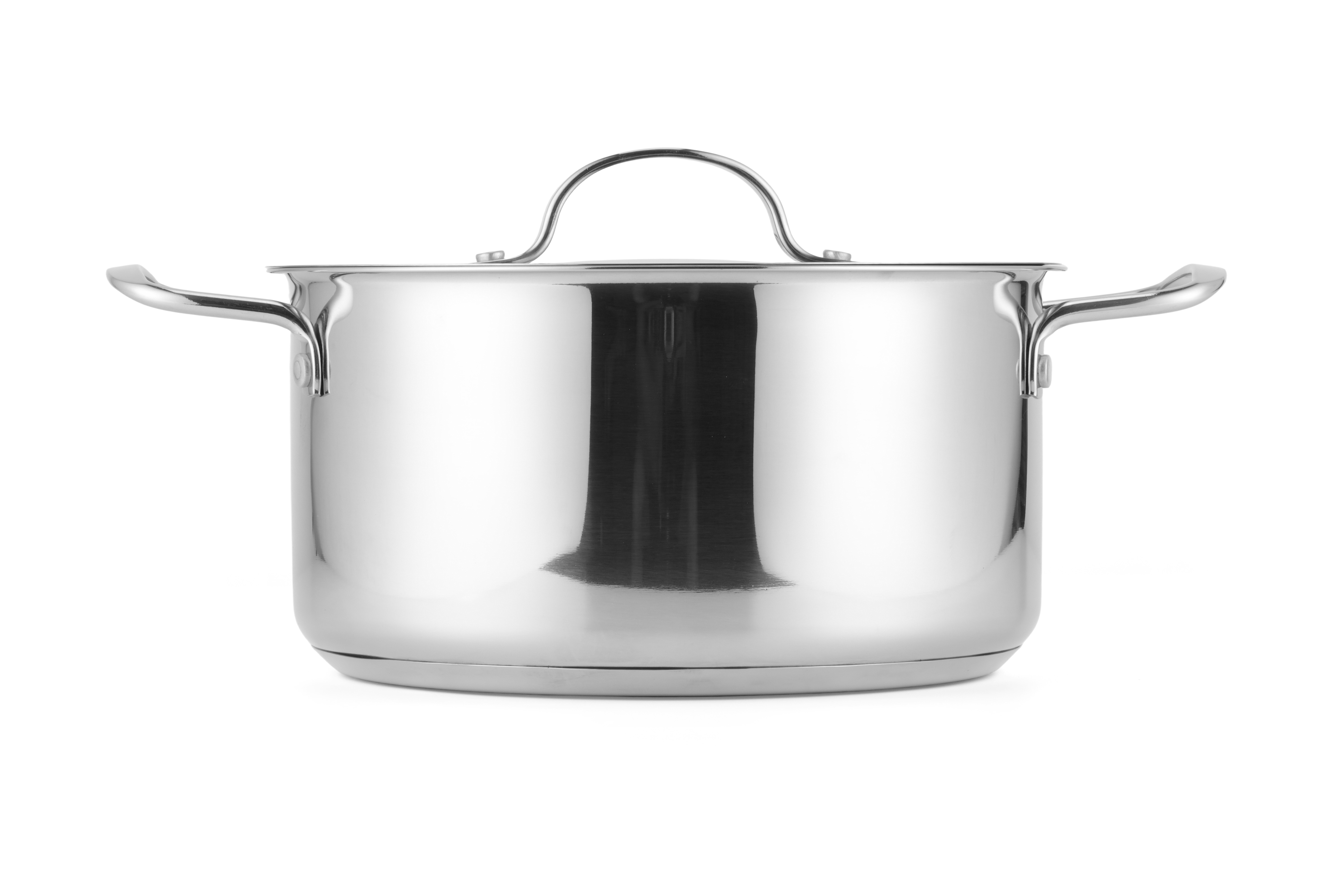 Stainless Steel Cooking Pot High-quality stainless steel cooking pot with handles for professional kitchens.