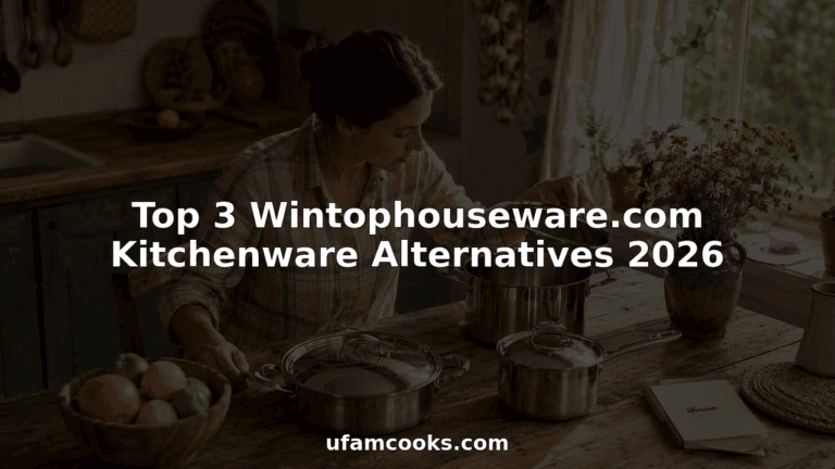 Woman cooking with stainless steel cookware in a cozy kitchen setting.
